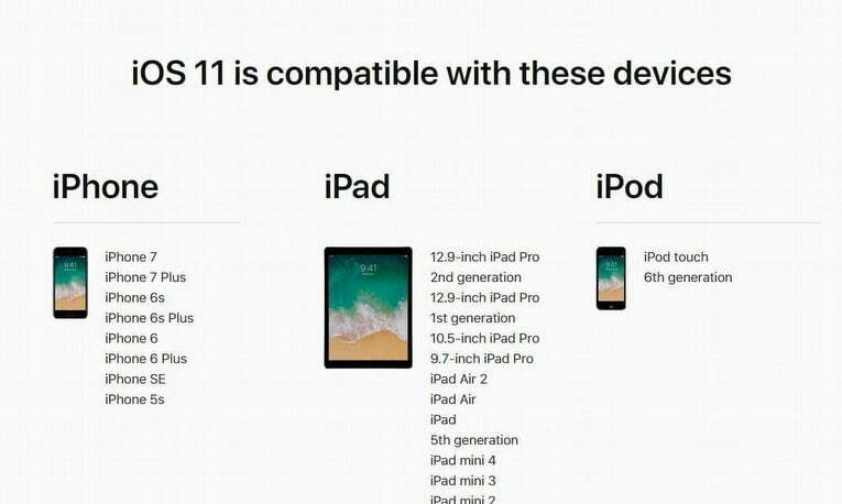iOS 11 nasıl yüklenir iPhone 5s, iPhone 6 ve iPhone 7