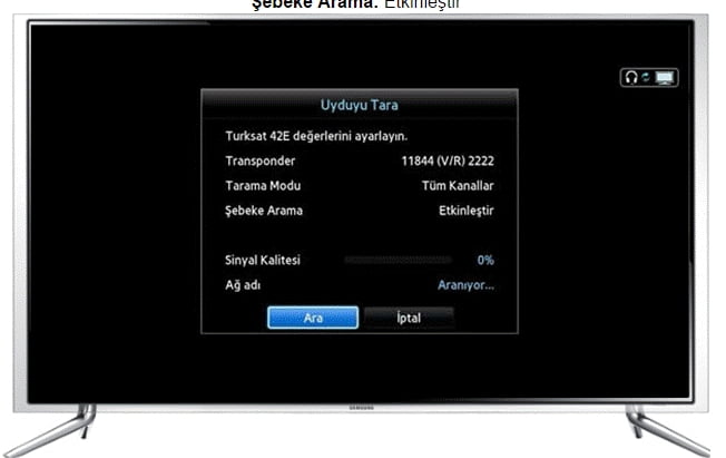 Smart TV Türksat 4A sinyal zayıf veya yok
