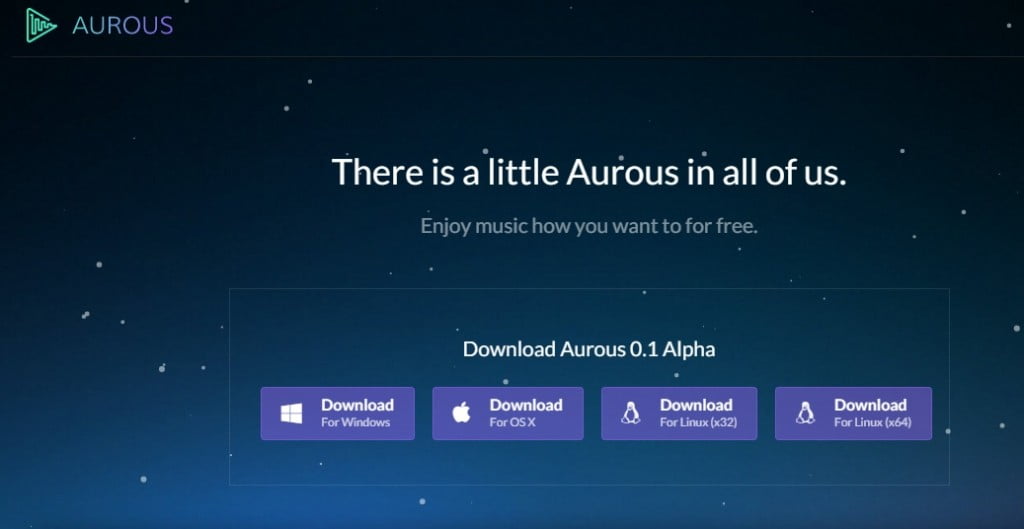 Aurous uygulaması hem mobil cihazlar için cep telefonu