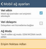 Turkcell Vodafone internet Ayarlar