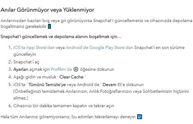 Snapchat açılmıyor siyah ekranda kalıyor çalışmıyor