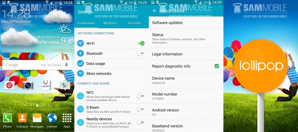 Galaxy S5 Android 5.0 Rom indir Galaxy S4 Lollipop Güncellemesi