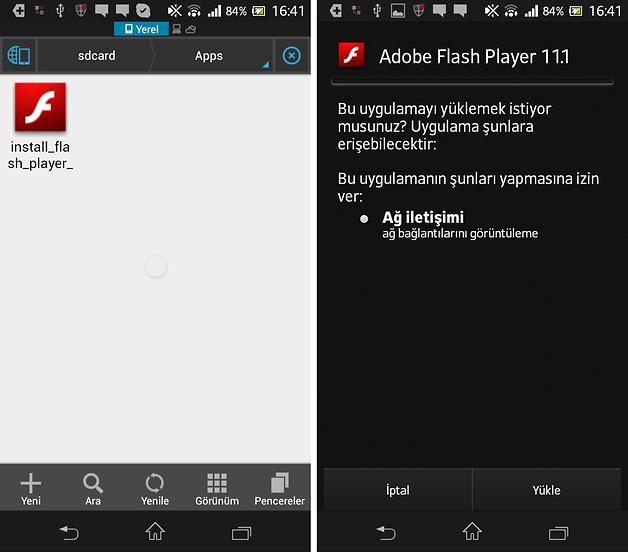 Android Cep Telefona Flash Player Yüklenmiyor Yükleme