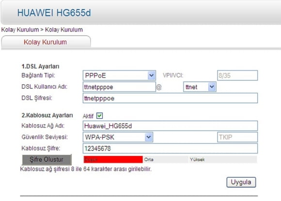 Huawei HG 655D Kablosuz Wifi Modem Kurulumu Ayarları Nasıl Yapılır