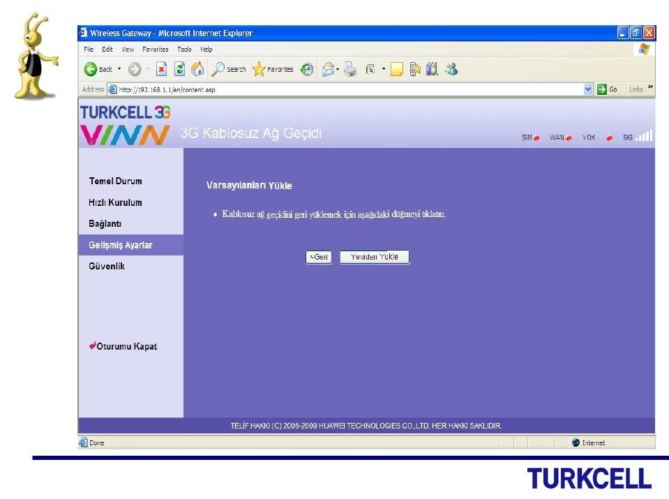 Turkcell 3G Vinn Ayarları
