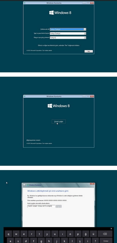 Windows 8 Türkçe Kurulumu Resimli Anlatım