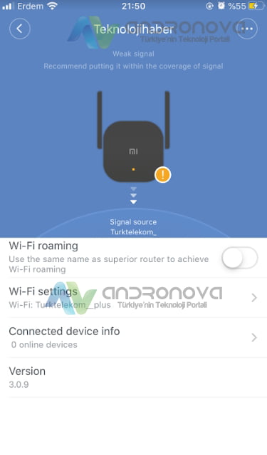Xiaomi Mi WiFi Pro şifresini değiştirme